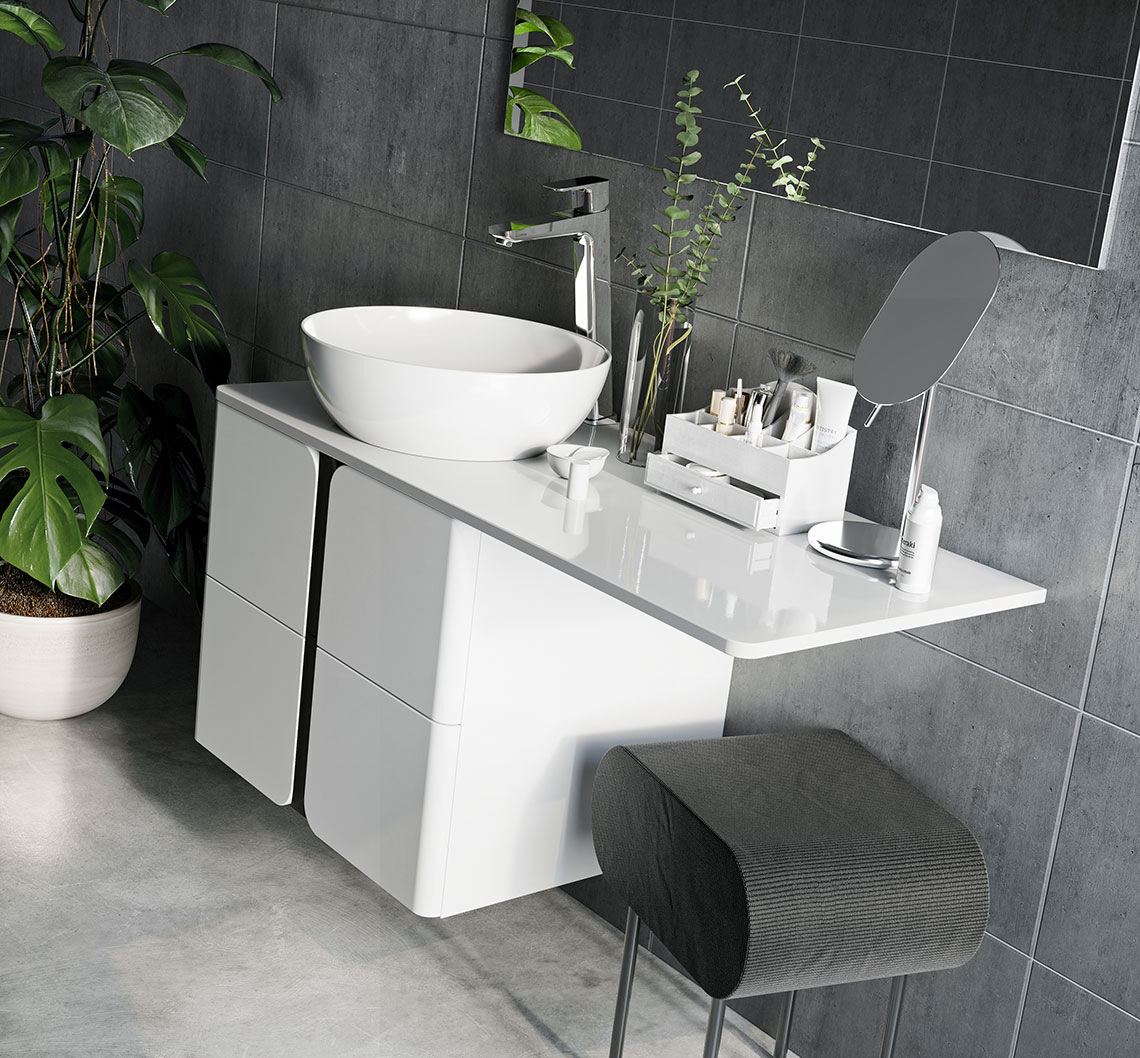 Mobilierele Balance vă oferă posibilitatea să construiți propriul dumneavoastră set pentru baie, în concordanță cu dorințele individuale.