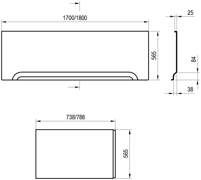 Panou lateral U 80 L/R