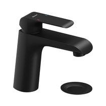 Baterii Flat black, cu set de scurgere Click-Clack, pentru chiuvete