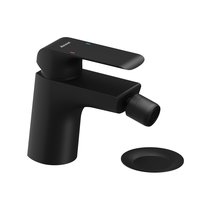 Bateria Flat black, cu set de scurgere Click-Clack, pentru bide