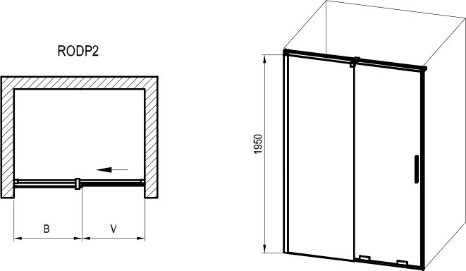 Uşi de duş Roll RODP2