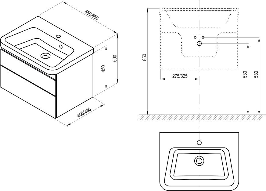 Mobilier 10° II pentru chiuvetă