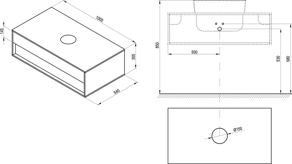 Mobilier pentru chiuvete, SD 1000 Step