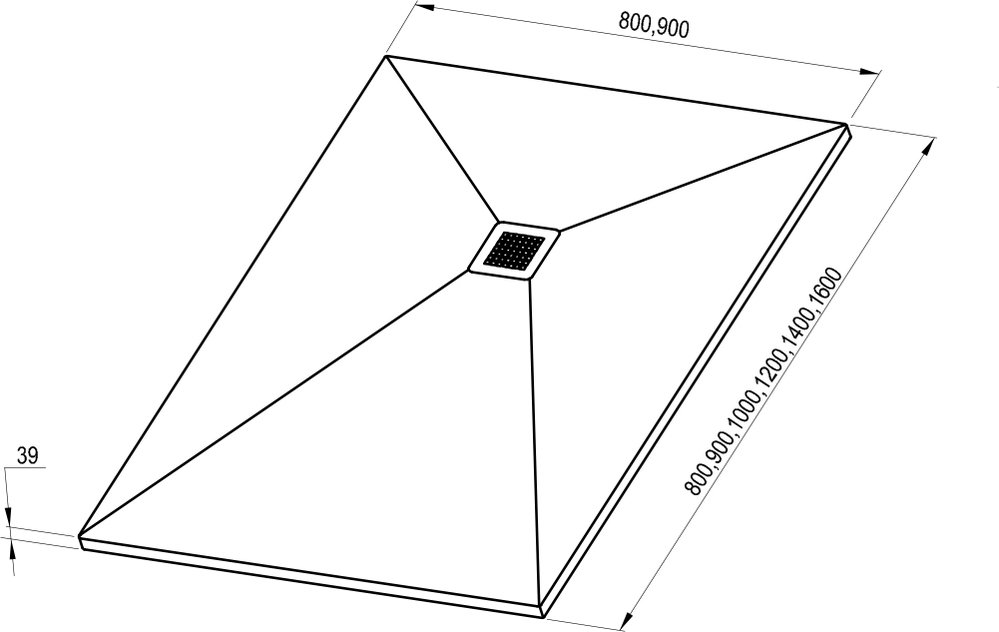 Cadite de dus Slate Pro
