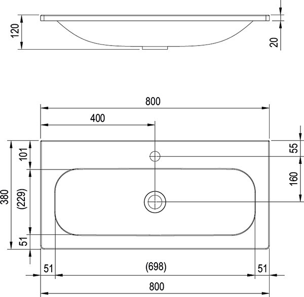 Chiuveta Ring 800