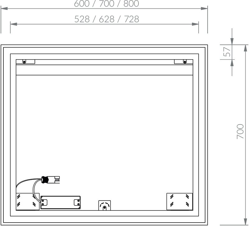 Oglinda Oblong 600/700/800