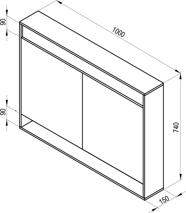 Dulap cu oglindă MC 1000 Step