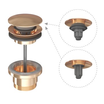 Ventil chiuvetă Click-Clack