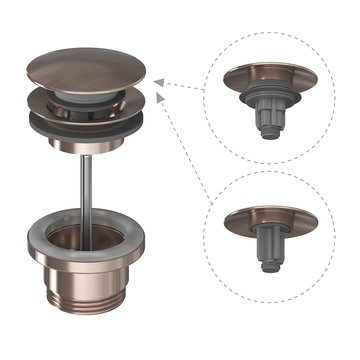 Ventil chiuvetă Click-Clack